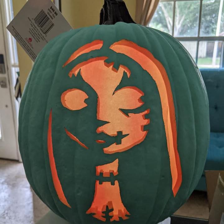 Sally pumpkin carving