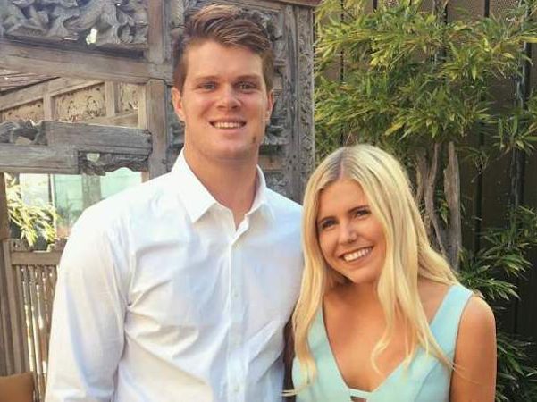 Sam Darnold and Claire Kirksey
