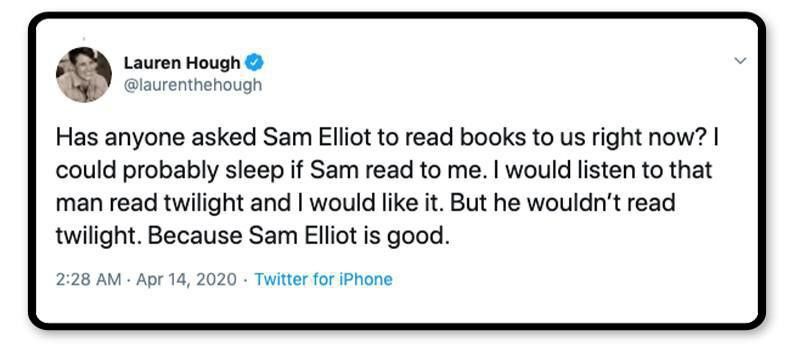 Sam Elliott is good