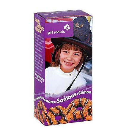 Samoas Girl Scout cookies box