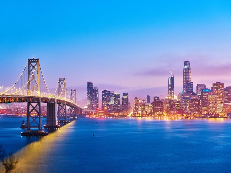 San Francisco, California, skyline at sunset