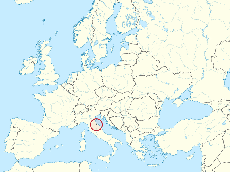 San Marino location on a map (One of the Smallest Countries in the World)