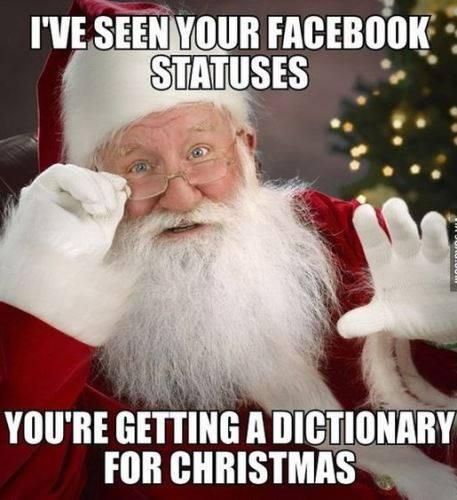 Santa spelling meme