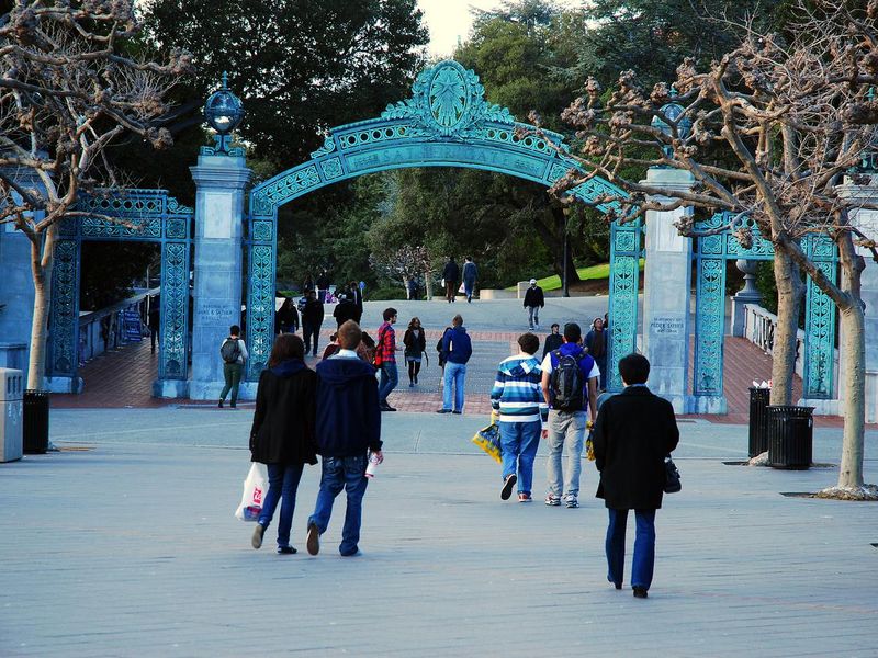 Sather Gate at Sproul Plaza at the University of California, Berkeley