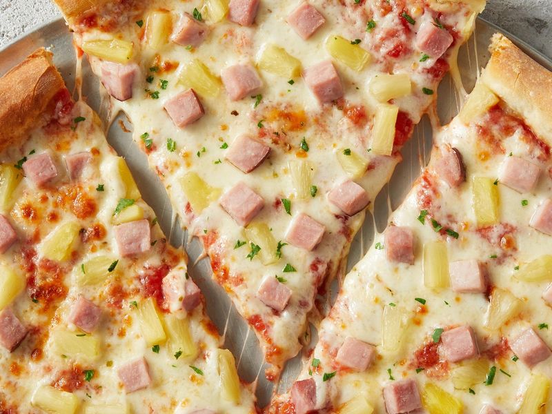 Sbarro pineapple and ham pizza