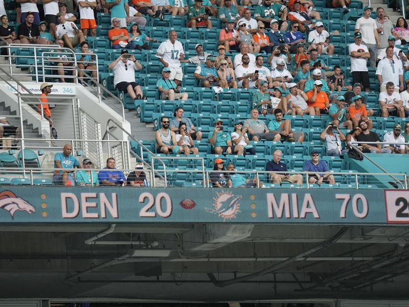 Scoreboard at Dolphins Stadium