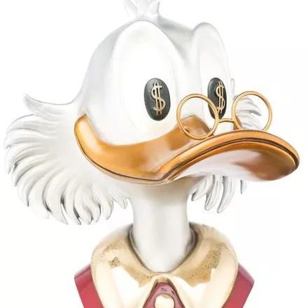 Scrooge McDuck bronze statue