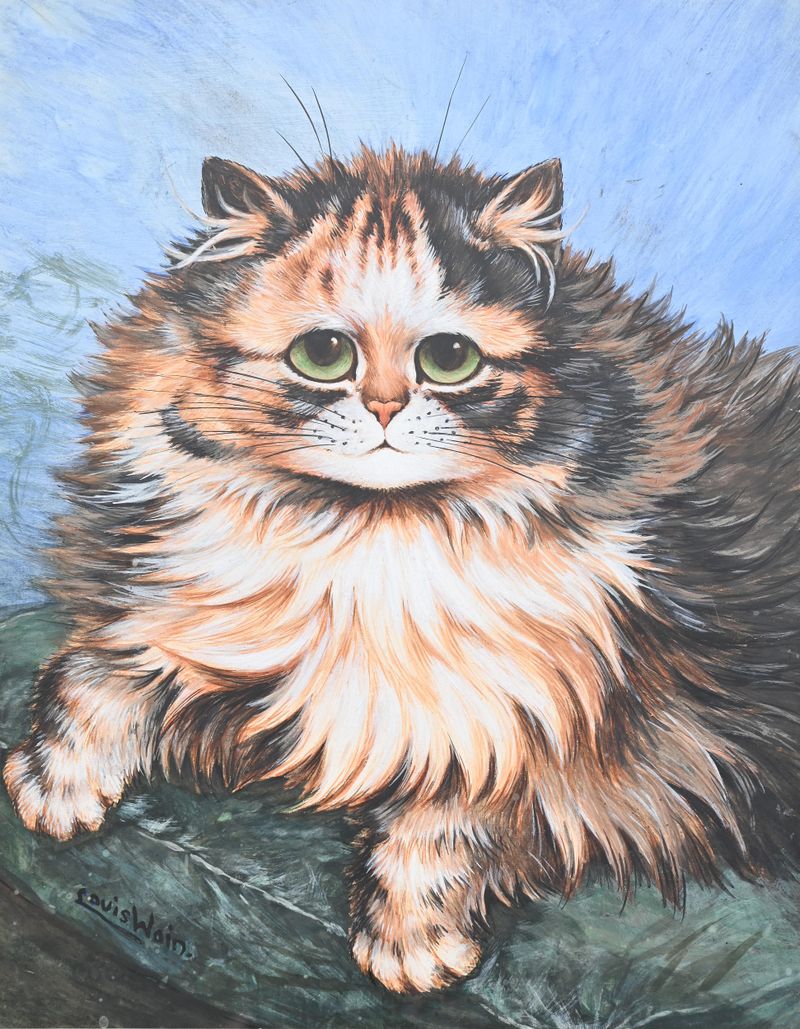 'Seated Tabby Cat' by Louis Wain