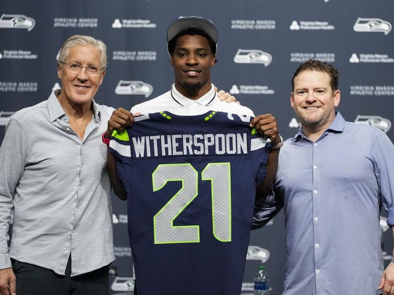 Seattle Seahawks first-round NFL football draft pick Devon Witherspoon