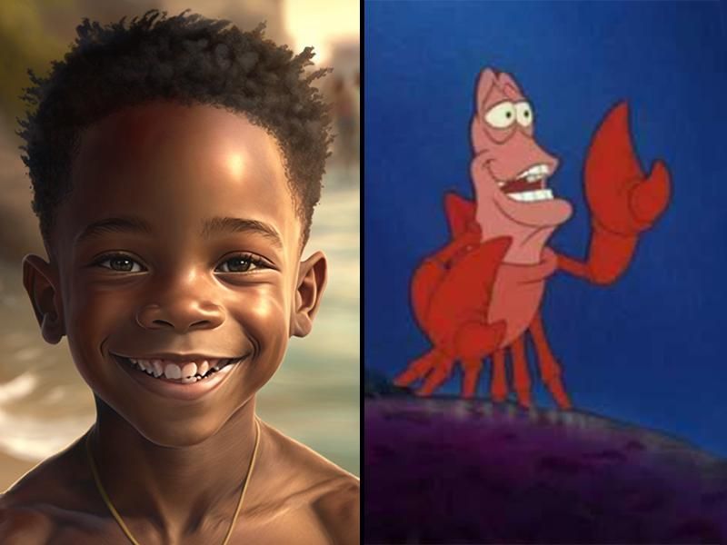 Sebastian from Ariel as a human child