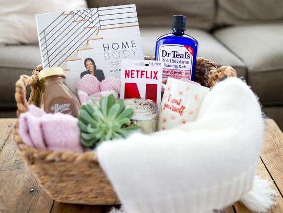 Self-care gift basket