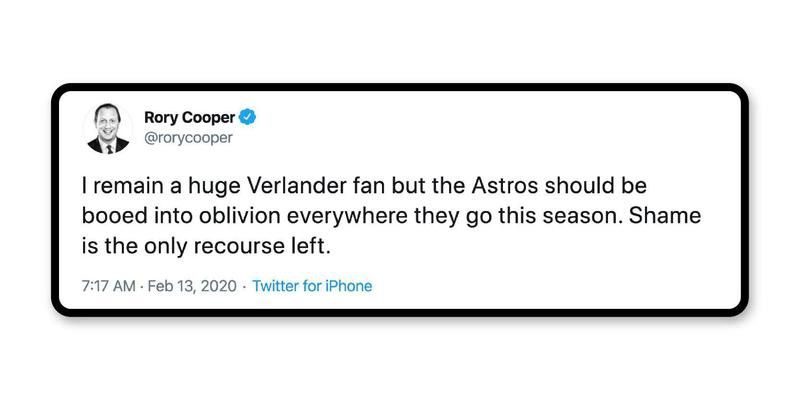 Shame on the Astros