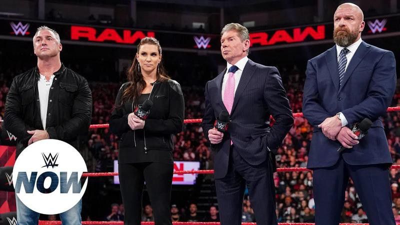 Shane, Stephanie, Vince McMahon and Triple H