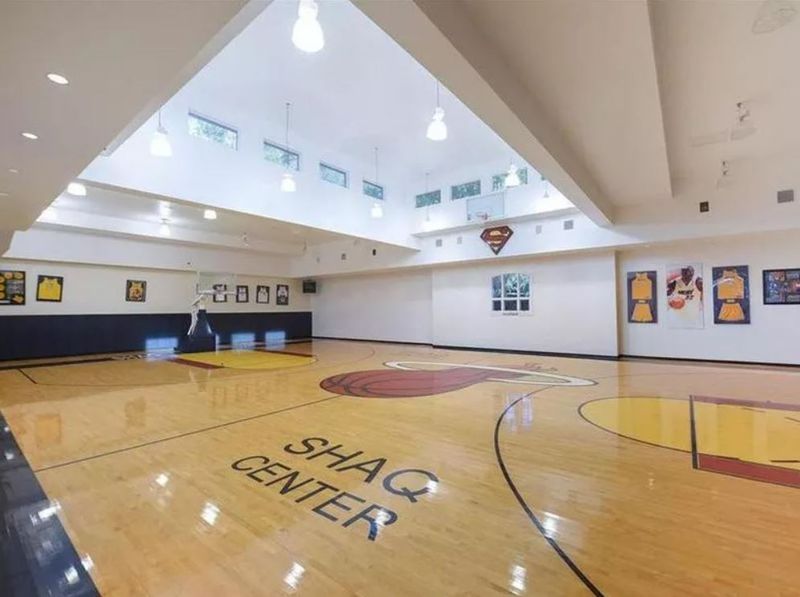 Shaq's personal basketball court