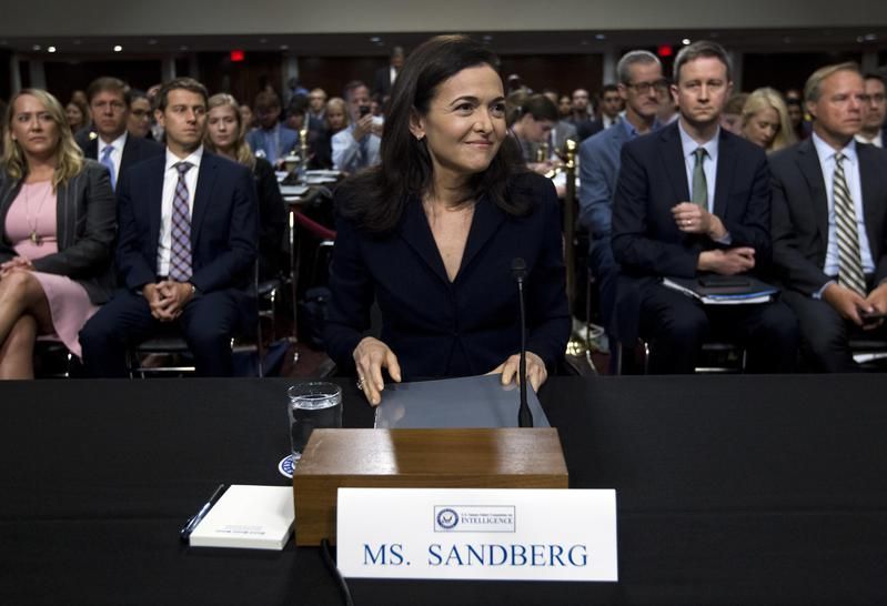 Sheryl Sandberg testifies before the Senate Intelligence Committee