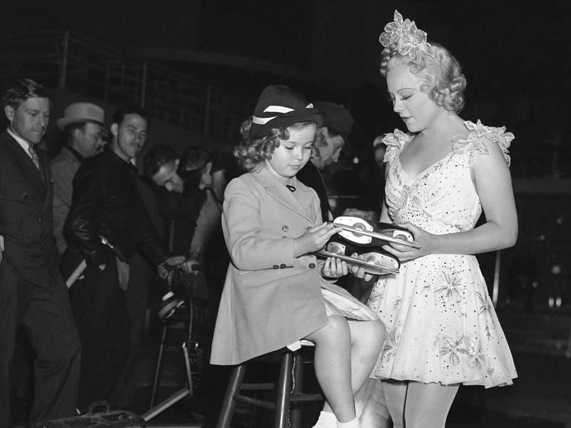 Shirley Temple and Sonja Henie