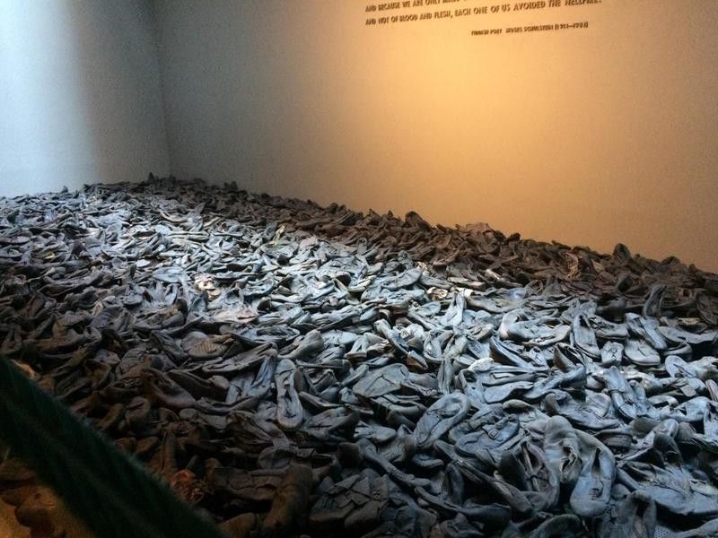 Shoe exhibit at the United States Holocaust Memorial Museum