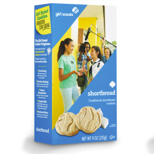 Shortbread Girl Scout cookies box