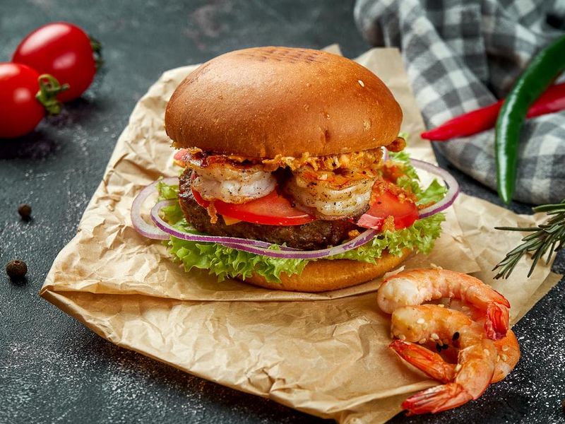 Shrimp burger topping