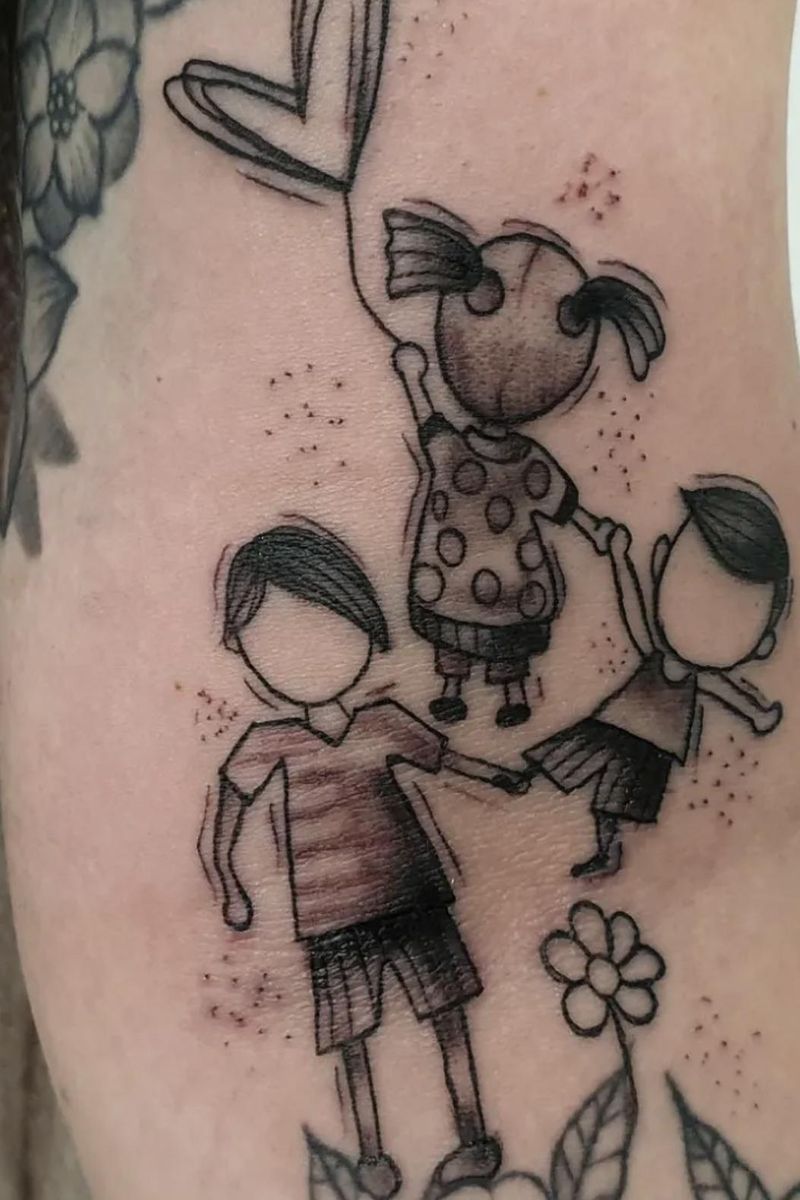 Sibling Doodle Tattoo