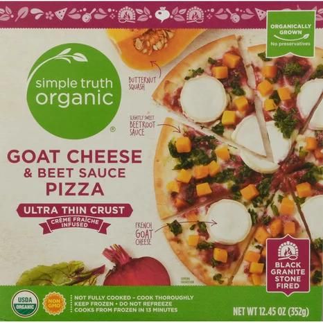 Simple Truth Organic Goat Cheese & Beet Sauce Ultra-Thin Crust Pizza