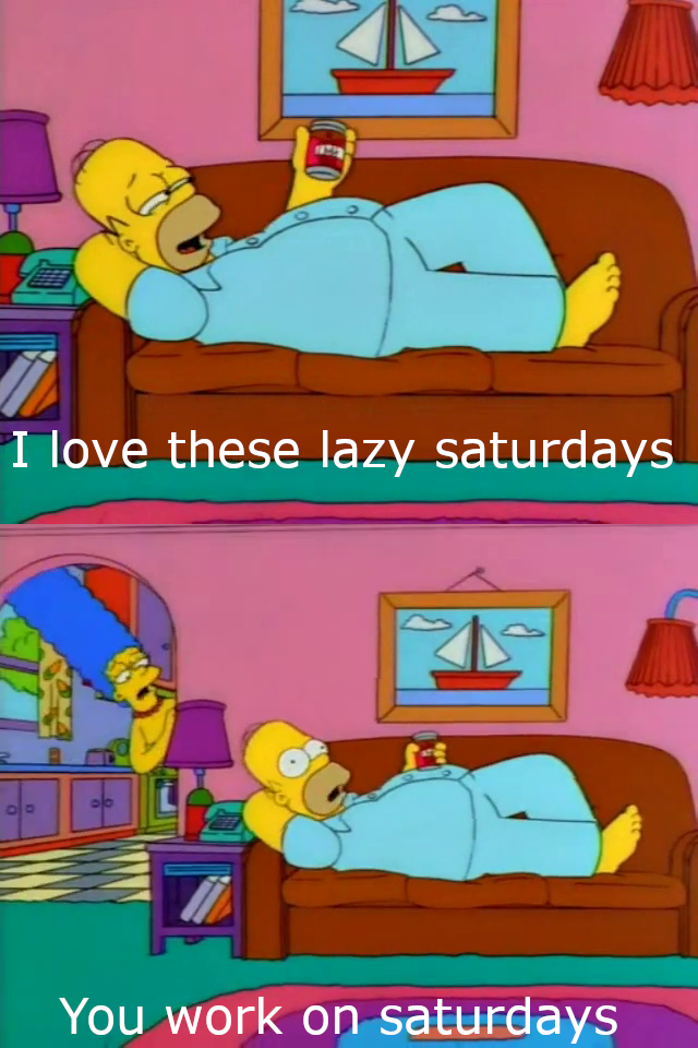 Simpsons lazy meme