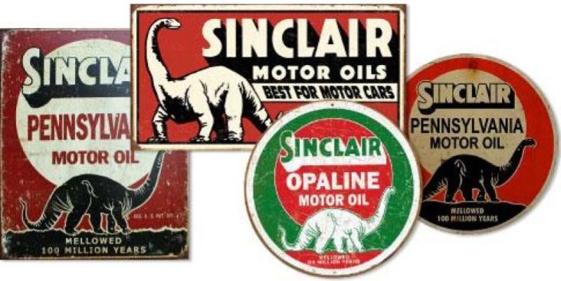 Sinclair Oil advertising signs