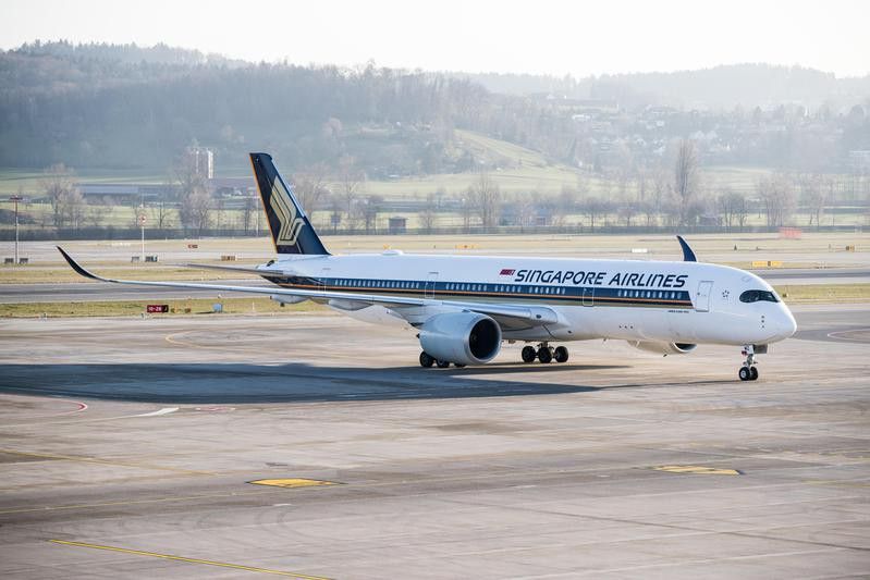 Singapore Airlines on the ground