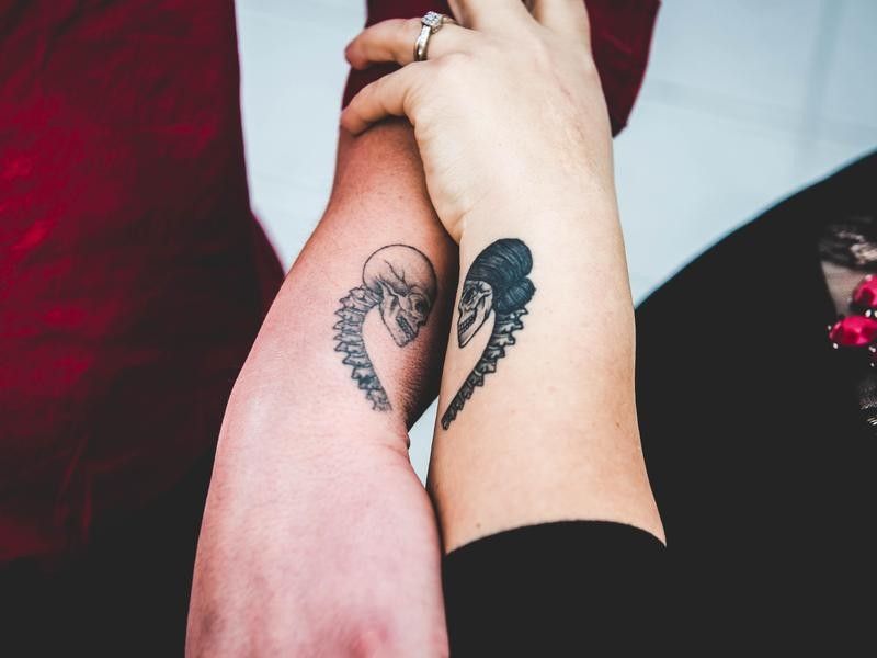 Skeleton Couple Tattoo Idea