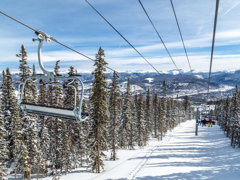 Ski Chair Lift at Breckenridge Ski Resort, Colorado