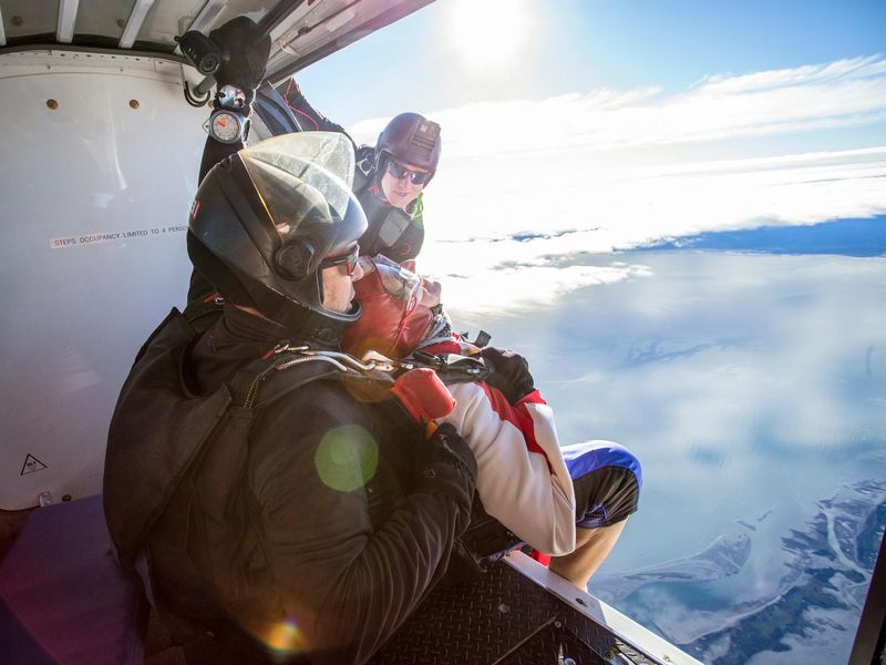 Sky diving in Nelson, New Zealand