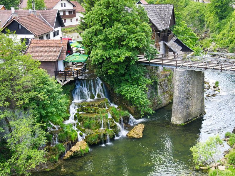 Slunj village in Plitvice Lakes National Park, Croatia