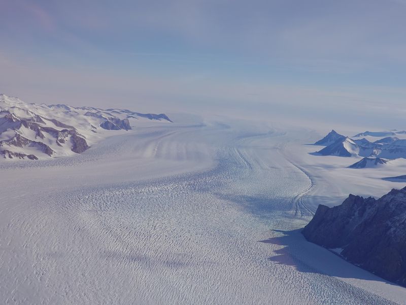 Snow and mountains in Antarctica