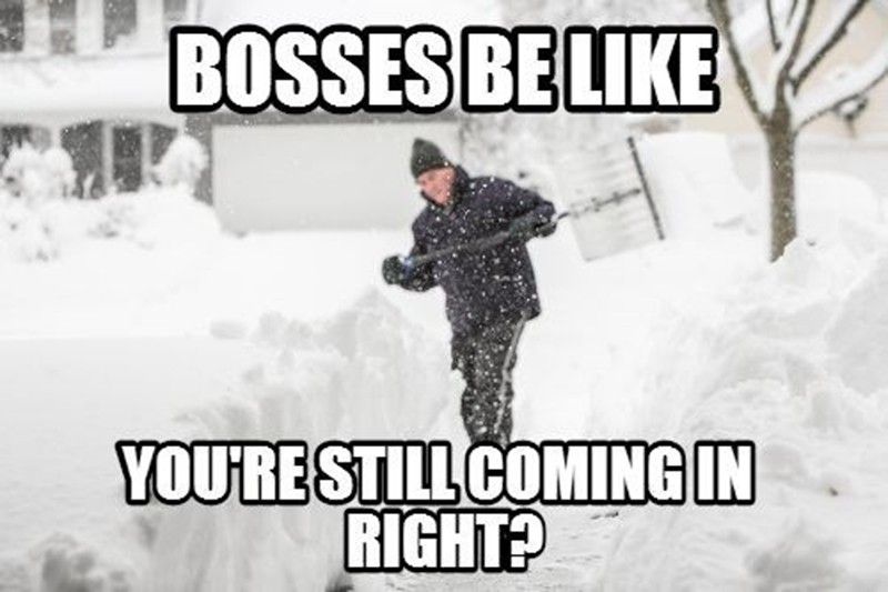 Snow shoveling meme