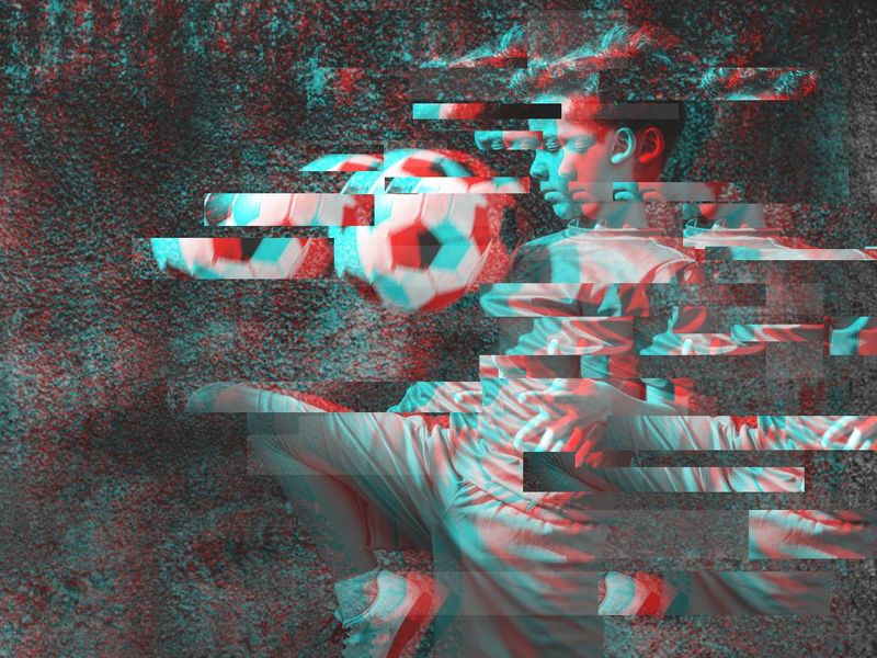 soccer portrait with special effect
