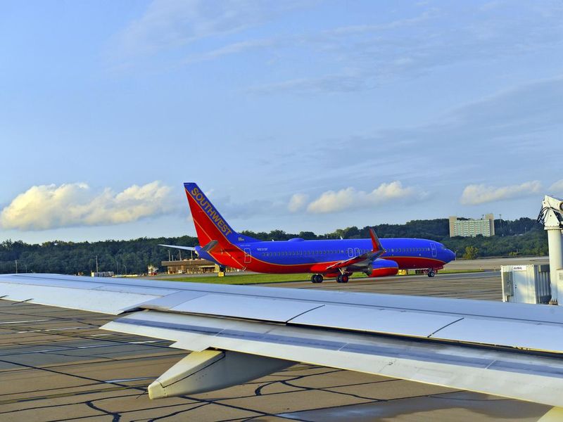 Southwest Plane at Pittsburgh Airport in Pennsylvania, United States