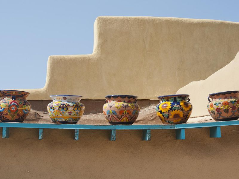 Southwestern pots in Taos