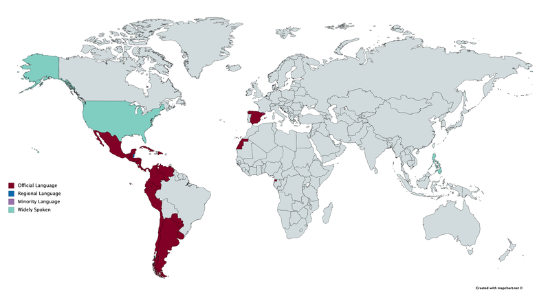 Spanish speakers map