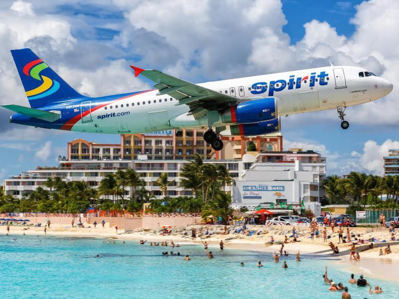 Spirit Airlines at Sint Maarten airport