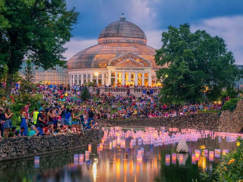 st. paul state capital during a floating lantern festival