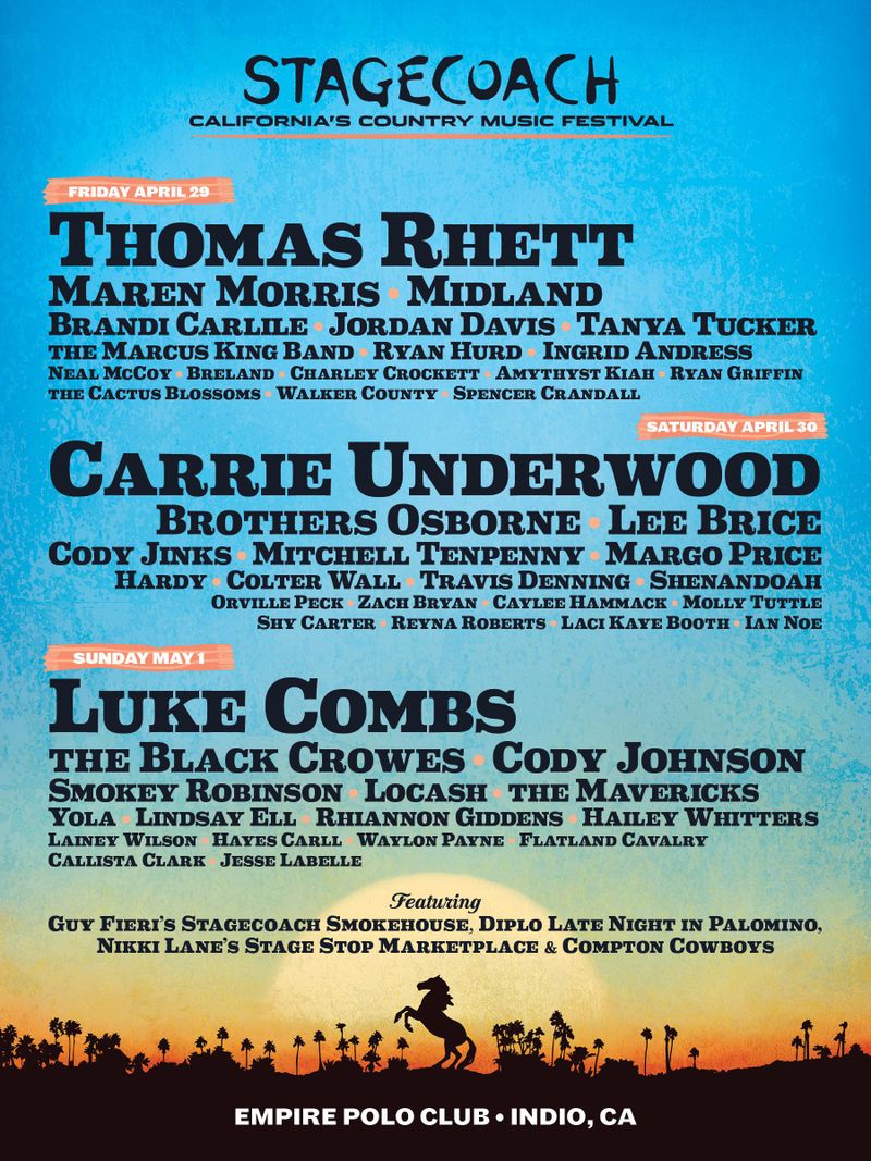 Stagecoach lineup, 2022
