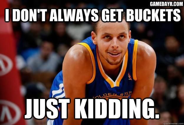 Stephen Curry getting buckets