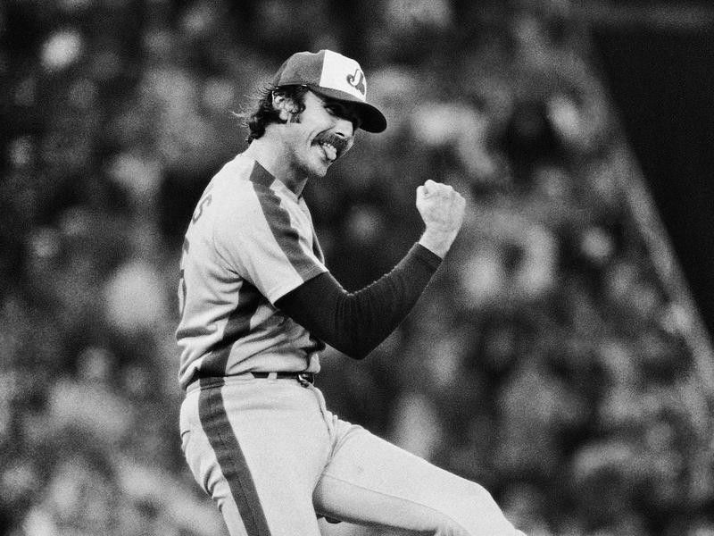 Steve Rogers celebrates an Expos win