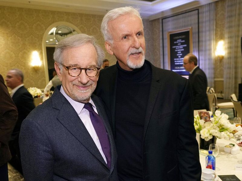 Steven Spielberg and James Cameron