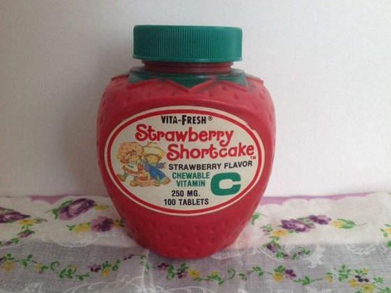 Strawberry Shortcake Vitamins from the '80s