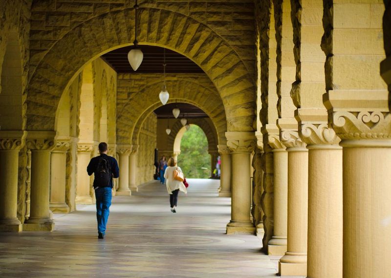 Students walking at Stanford University