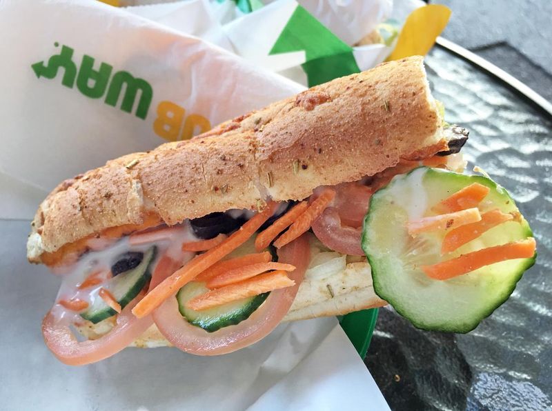 SUBWAY veggie sandwich