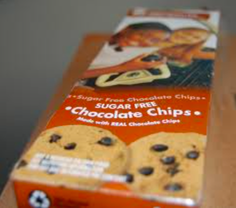 Sugar-Free Chocolate Chips cookies box