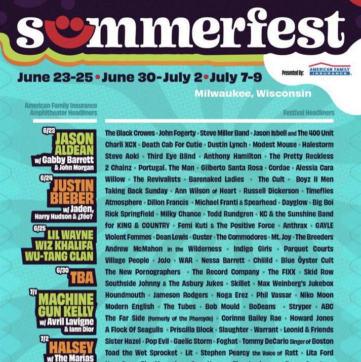 Summerfest lineup