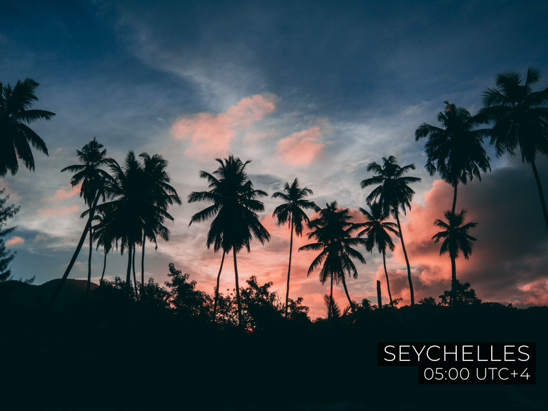 Sunrise in the Seychelles
